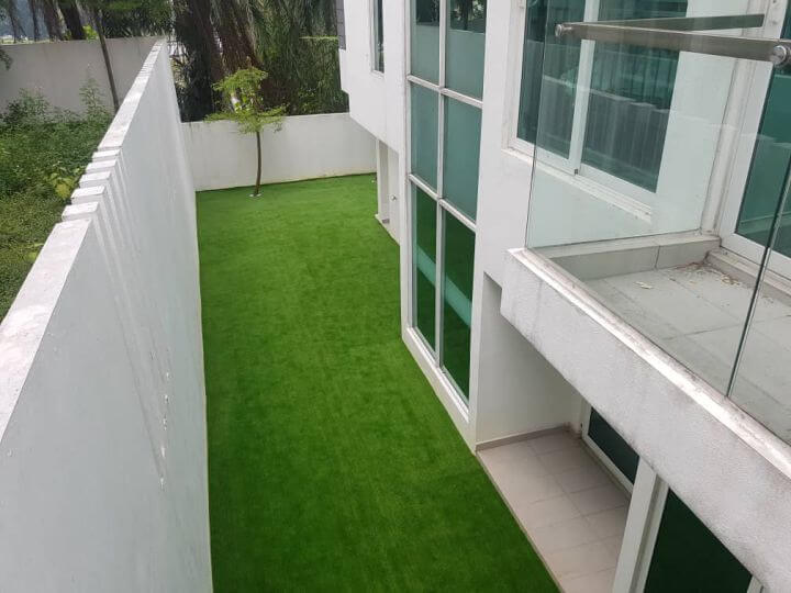artificial grass garden view