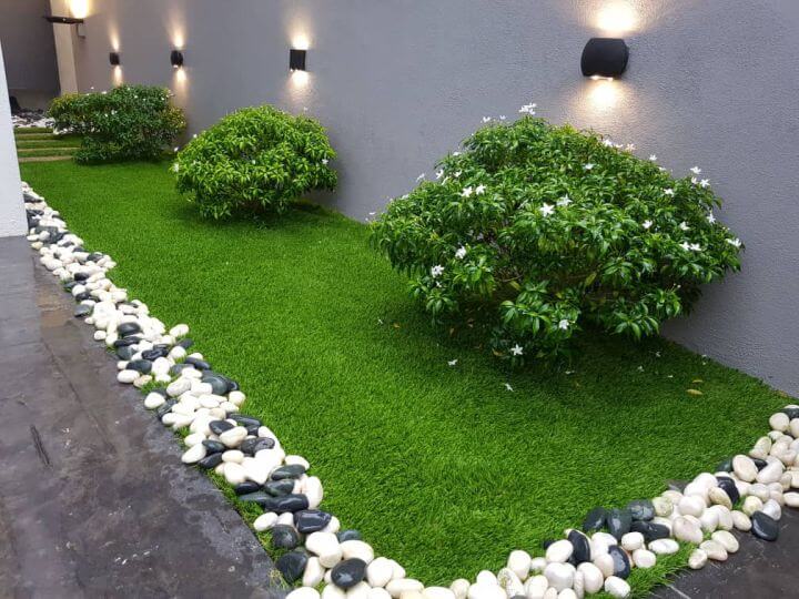 artificial grass garden lanscaping